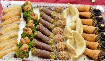 Almond sweets are typical Moroccan food.