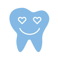 smiling teeth, dental clinic icon- vector illustration