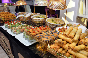 Moroccan salty and sweet appetizers are served at weddings and birthdays. The concept of cooking in...