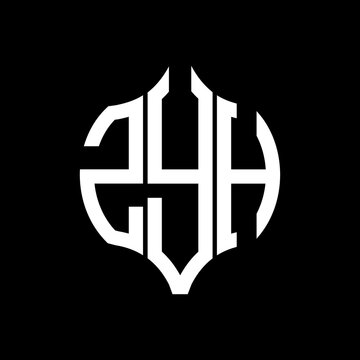 ZYH letter logo. ZYH best black background vector image. ZYH Monogram logo design for entrepreneur and business.
