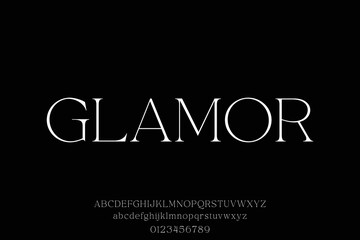 Elegant luxury minimalist serif font vector