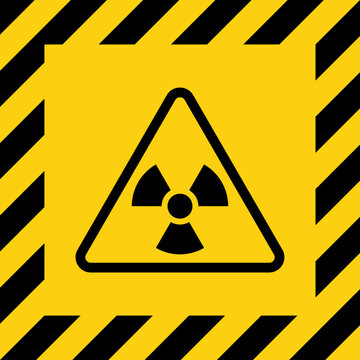 The radiation icon. Radiation symbol. Radioactive Nuclear material sign symbol of Ionizing radiation vector image.