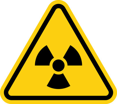 The radiation icon. Radiation symbol. Radioactive Nuclear material sign symbol of Ionizing radiation vector image.
