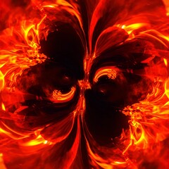 abstract fractal background with fire