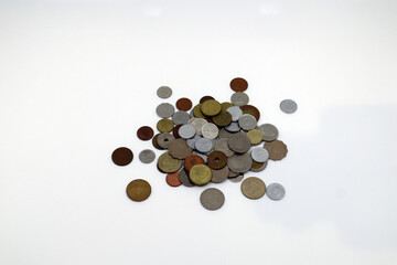 각양각색의 세계의 동전들
