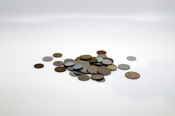 각양각색의 세계의 동전들