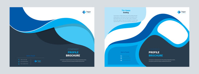 Company Profile Business Brochure Cover Design Template adept for Multipurpose Projects	
