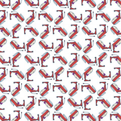 Cute alien monster motif pattern