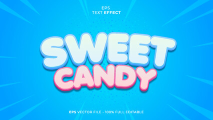 Sweet candyEditable text effect font