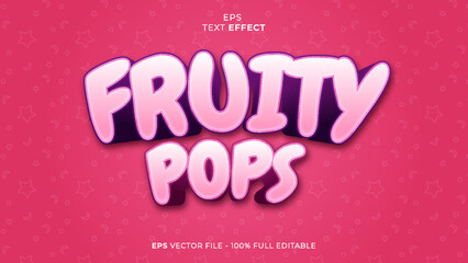 Fruity Pops Editable text effect font