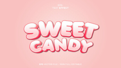 Sweet candy Editable text effect font