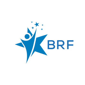 BRF Letter logo white background .BRF Business finance logo design vector image in illustrator .BRF letter logo design for entrepreneur and business.

