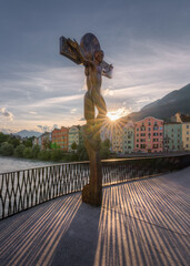 Innsbruck - crocifisso sul ponte innbruckenkreuz