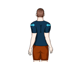 Exercise position illustration for neck pain (neck joint). Exercise 2