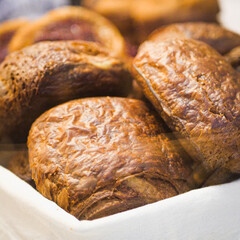 freshly cooked pains au chocolat