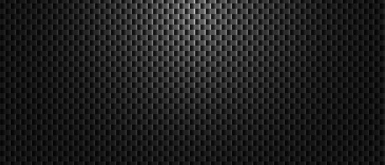 Plakat Dark black geometric grid background Modern dark abstract texture