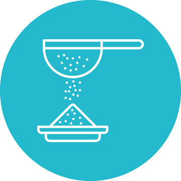 sifting powder white outline turquoise circle clip art preview