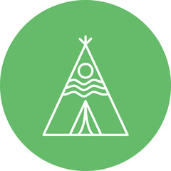 Wigwam Line Two Color Icon © SAMDesigning