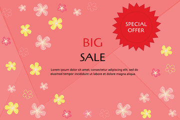 banner template is the Final big sale with a special offer. Vector illustration with colors and text