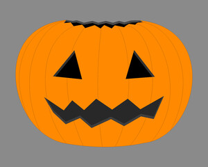 Halloween pumpkin. Background is transparent; easily removed in Photoshop.