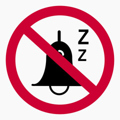 Silence icon. Noise ban. Keep quiet. Quiet. Noise is prohibited. Do not make loud noise. Sound is prohibited. Vector icon.