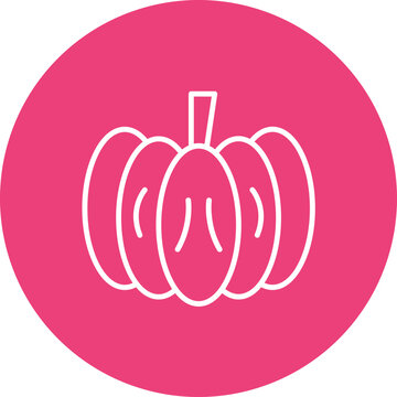 Pumpkin Line Two Color Icon