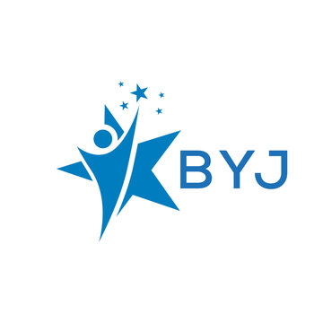BYJ Letter logo white background .BYJ Business finance logo design vector image in illustrator .BYJ letter logo design for entrepreneur and business.
