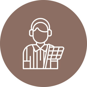 white line art referee brown circle clip art preview