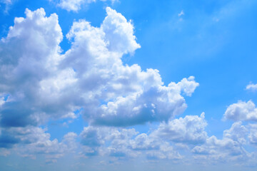 Fototapeta premium Blue sky and white cloud on a sunny day - skyscape & Cloudscape in Thailand