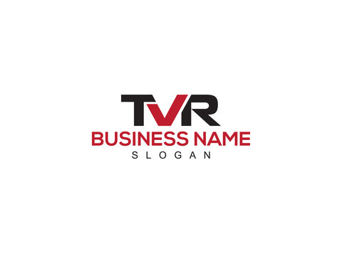 Simple TVR Logo Icon Design, Creative TV t v r Logo Letter Vector Image Design For Clothing Brand or Business