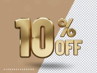 10% off text effect