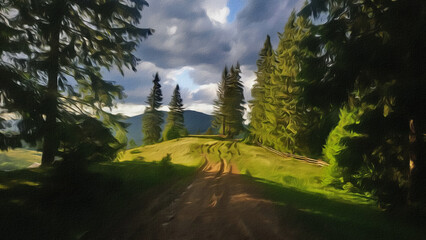 forest in the mountains