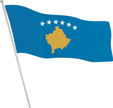 Kosova national flag. vector illustration
