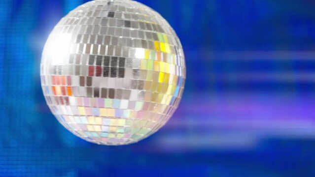 Glittering silver Disco Ball for party celebrations or Christmas
