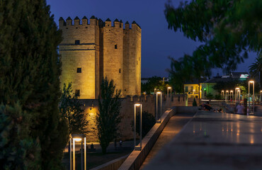 cordoba, monumento, andalucia, turismo, noche