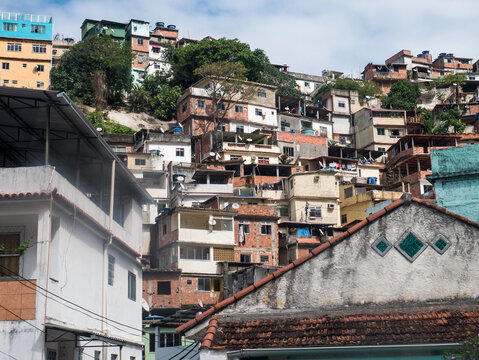 Favela Rocinha. The biggest favella in Rio with population around 180 000 people