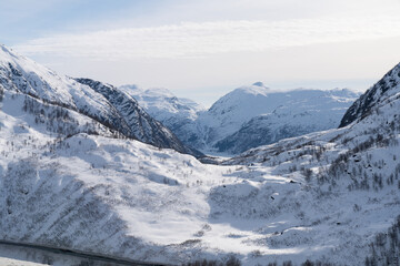 Haukelifjell, high mountains in the southern part of Hardangervidda National Park between Vinje and R&oslash;ldal in southern Norway, Scandianavia, Europe.
