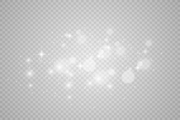 White beautiful bubbles on a transparent background vector illustration. Bubble.	