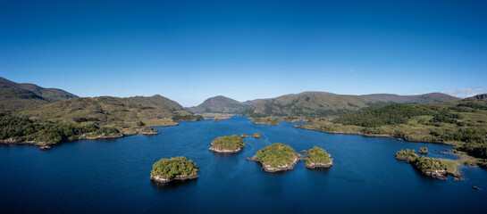 panorama landscape of the Upper Lake and Purple Mountains in Killarney National Park