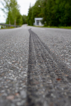 A close up of skid marks on a road. Stock Photo by ©SRphotos 2287849