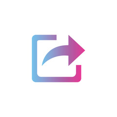 Swipe arrow right gradient button icon set. Application and social network scroll pictogram for web design or app. Vector flat modern next direction pointer ui interface collection