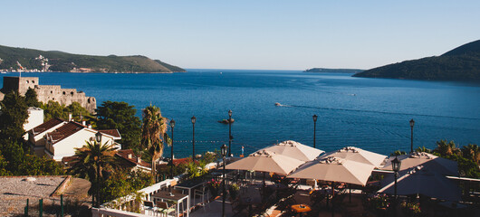 Fototapeta premium View on an Adriatic sea in Herceg Novi.