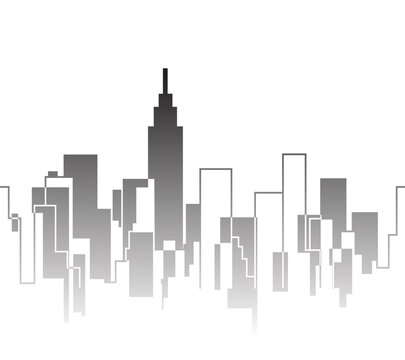 Silhouette of the cityscape vector illustration background City