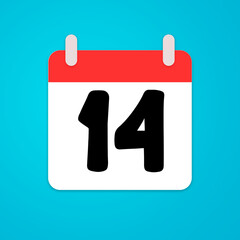 calendar vector, icon, date, illustration numbers