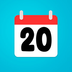 calendar vector, icon, date, illustration numbers