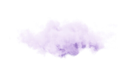 Purple cloud on white background. 3d rendering.	