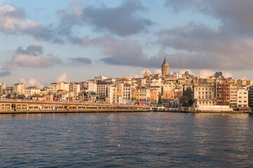 Fototapeta premium View of the Bosphorus to Istanbul from the water area