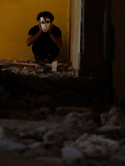 an iranian guy in ruins
no peace found