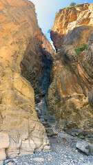 Famous Samaria Gorge, Crete, Greece. Beautiful background.