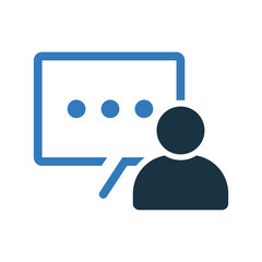 Blog commenting icon. Simple editable vector graphics.